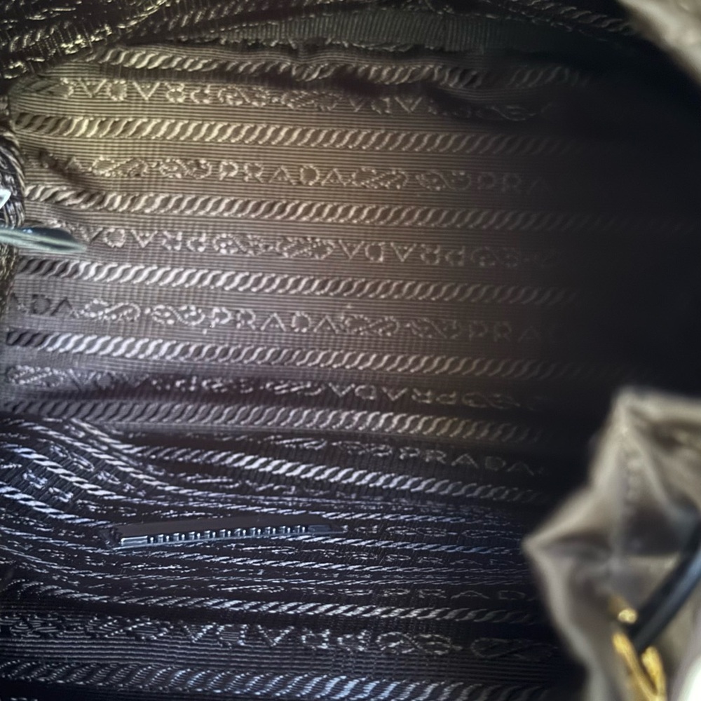 Prada Re Nylon Black Quilted Bucket Bag with Strap - Picture 7 of 13